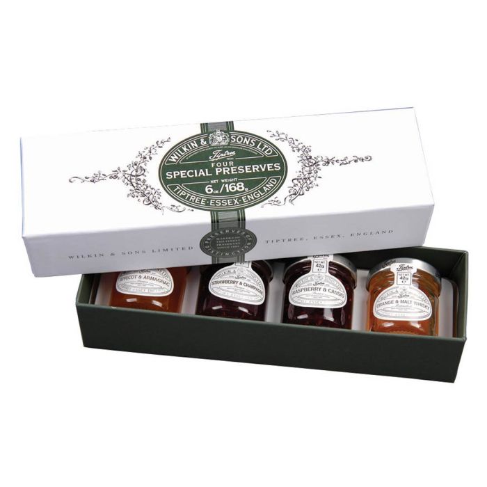 Tiptree Four Special Preserves (Apricot, Strawberry, Raspberry & Orange) [WHOLE CASE] by Tiptree - The Pop Up Deli
