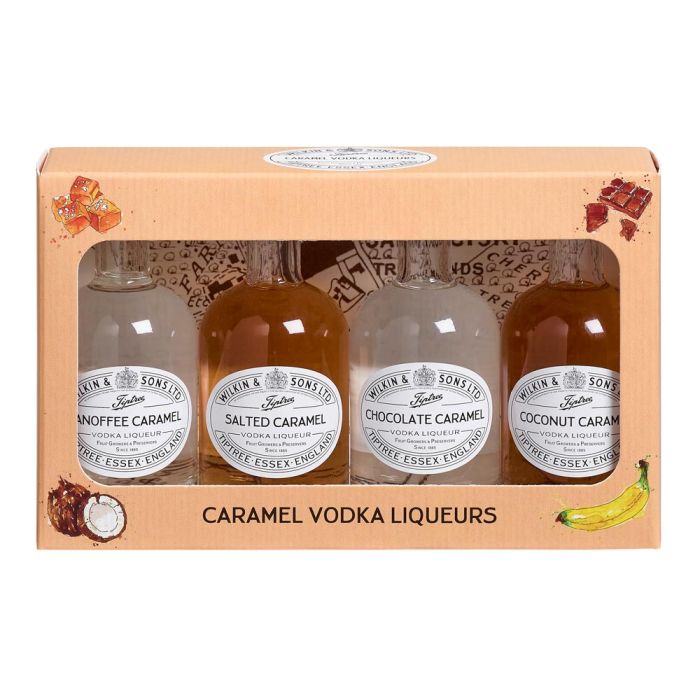 PRE-ORDER - Tiptree Miniature Caramel Vodka Liqueur Box 4 x 5cl [WHOLE CASE]