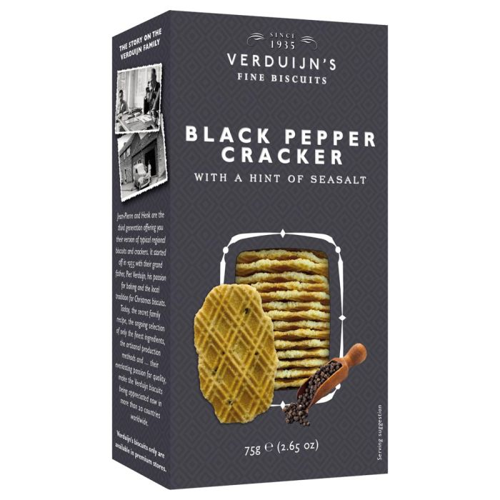 Verduijn's Black Pepper Crackers with Sea Salt [WHOLE CASE] by Verduijn's - The Pop Up Deli