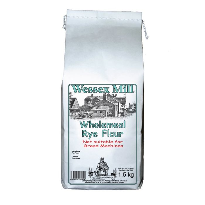 Wessex Mill Wholemeal Rye Flour 1.5kg [WHOLE CASE] by Wessex Mill - The Pop Up Deli