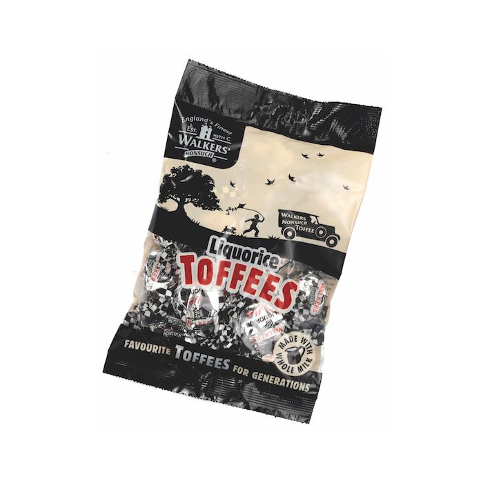 Walkers Nonsuch Liquorice Toffees Bag [WHOLE CASE]