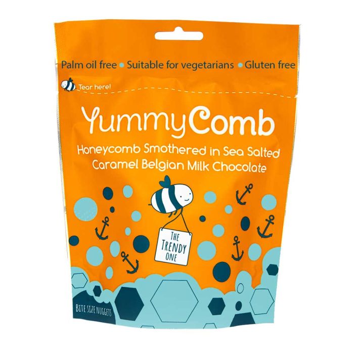 Yummycomb Salted Caramel Belgian Milk Chocolate Honeycomb Pouch [WHOLE CASE]