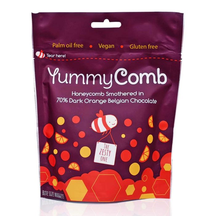 Yummycomb 70% Dark Orange Belgian Chocolate Honeycomb Pouch [WHOLE CASE]