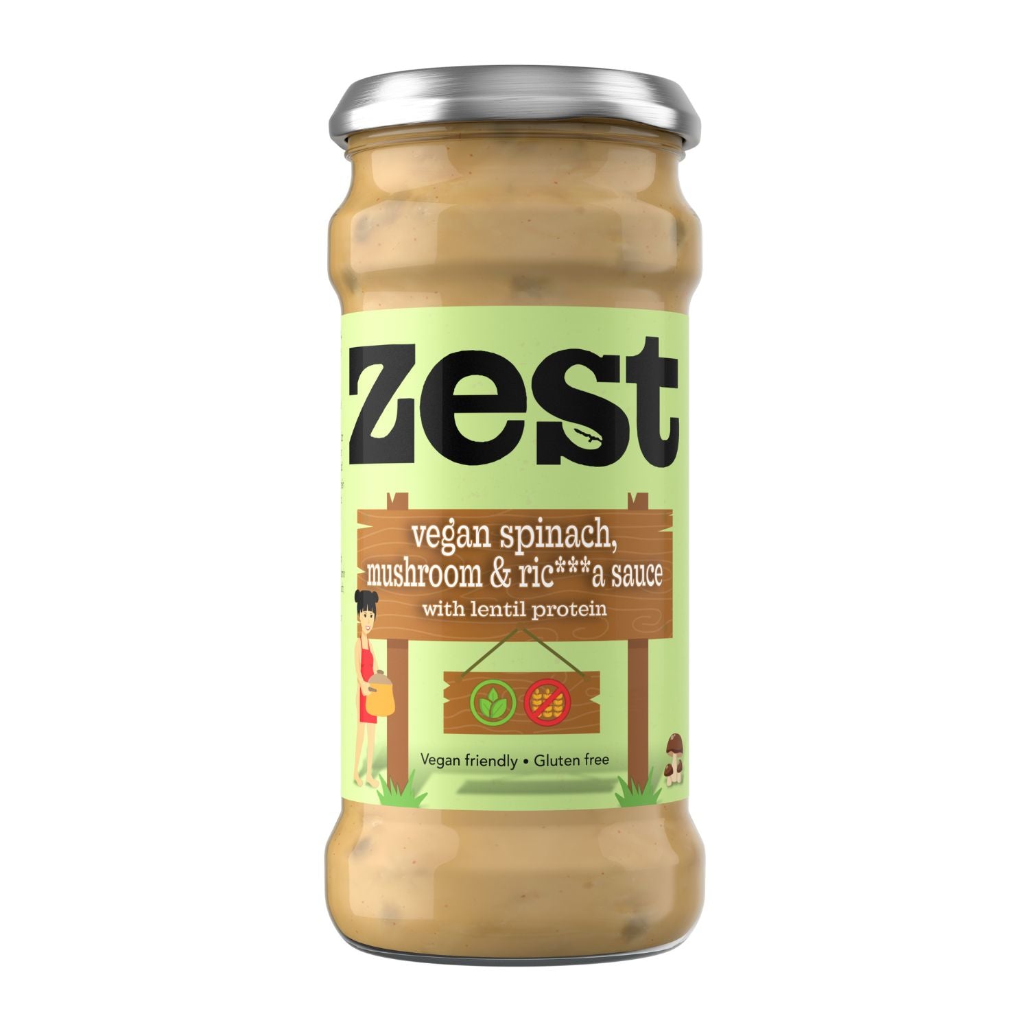 Zest Vegan Spinach, Mushroom & Ric***ta Sauce (340g)